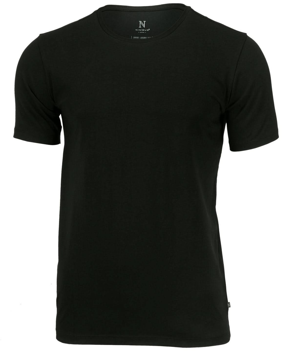 Nimbus Montauk the Essential Short Sleeve tee NB73M - Black - Customisable T-Shirt