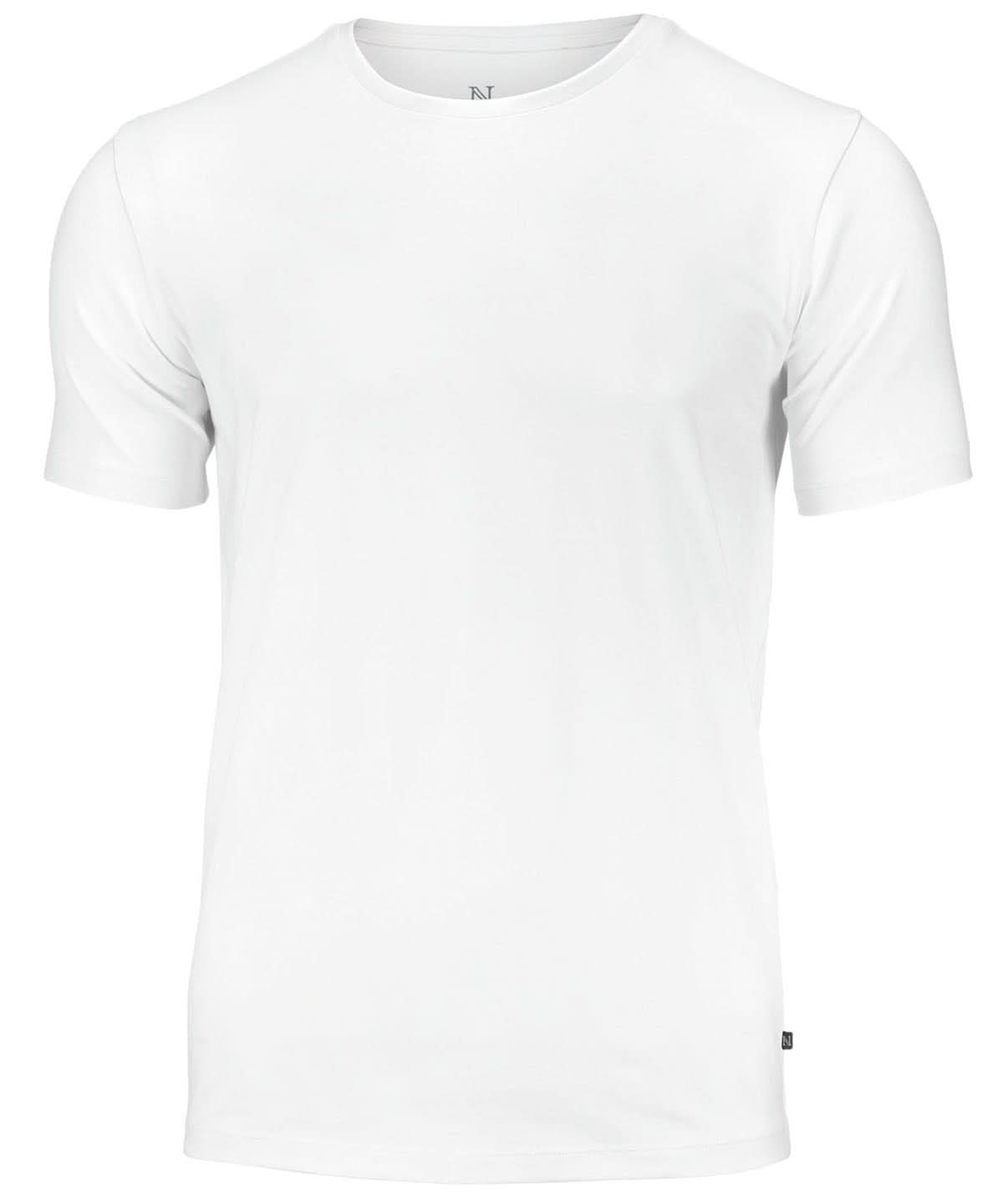 Nimbus Montauk the Essential Short Sleeve tee NB73M - White - Customisable T-Shirt