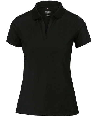 Nimbus Womens Clearwater quick dry performance polo NB86F - Black - Customisable Polos