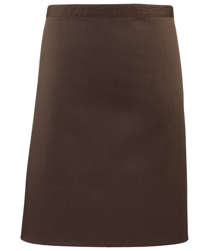 Premier Colours mid length apron PR151 - Brown One size - Customisable Apron