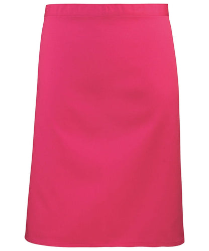 Premier Colours mid length apron PR151 - Hot Pink One size - Customisable Apron