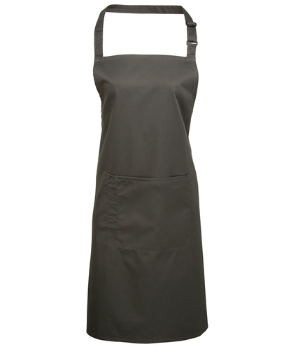 12 x Popular Bib Aprons with Pocket + Free Logo - Dark Grey One size - Customisable Bundle