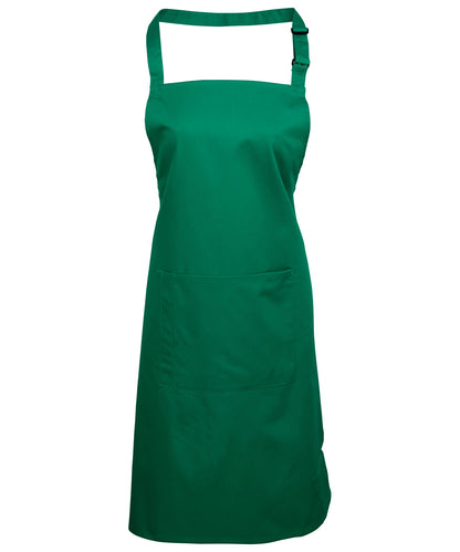 12 x Popular Bib Aprons with Pocket + Free Logo - Emerald One size - Customisable Bundle