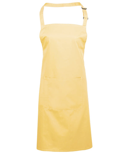 12 x Popular Bib Aprons with Pocket + Free Logo - Lemon One size - Customisable Bundle