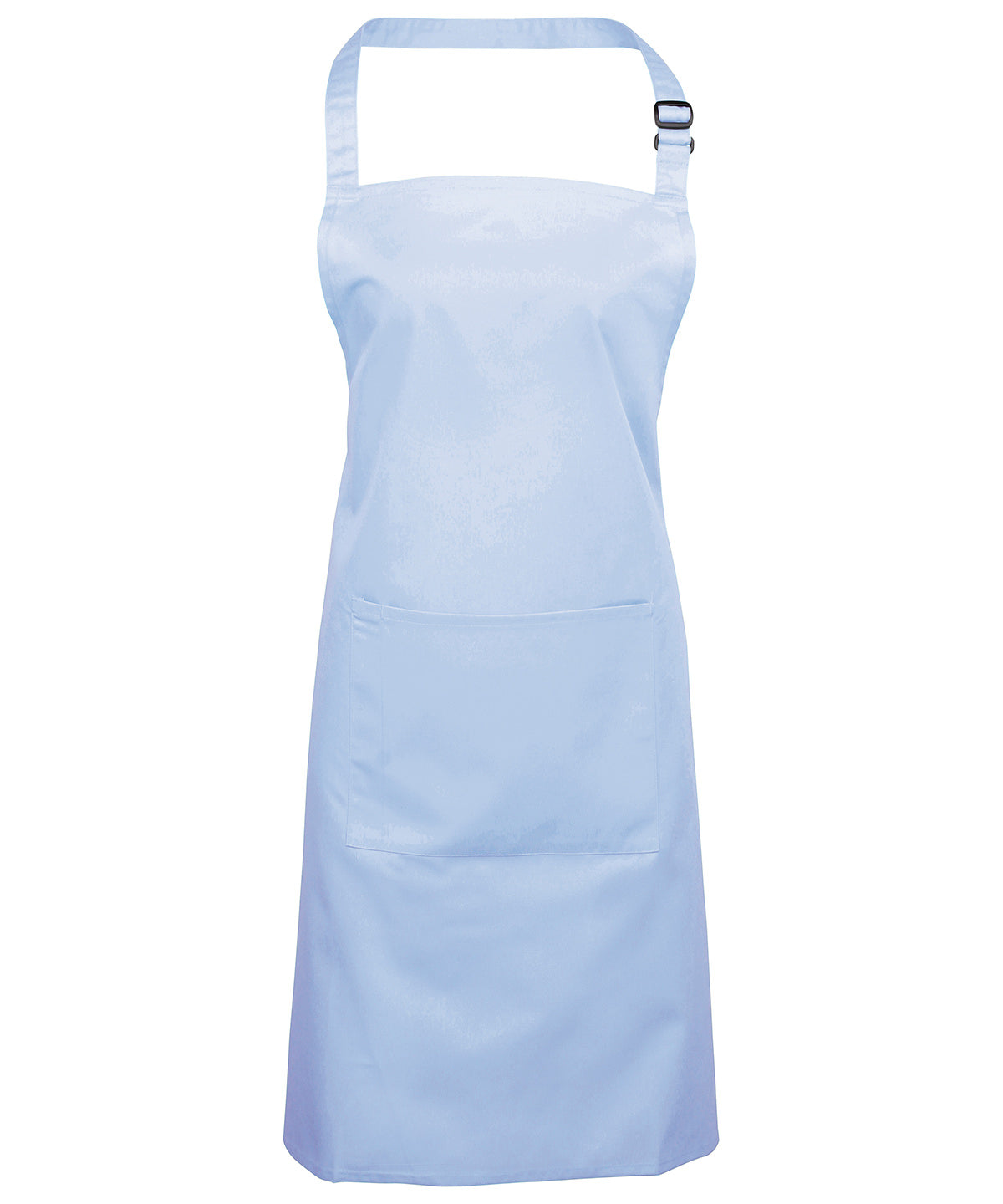 12 x Popular Bib Aprons with Pocket + Free Logo - Light Blue One size - Customisable Bundle