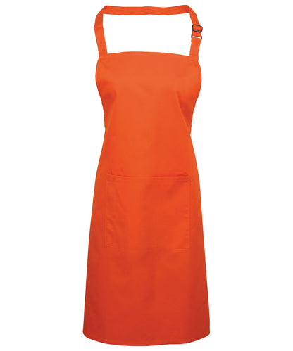 12 x Popular Bib Aprons with Pocket + Free Logo - Orange One size - Customisable Bundle