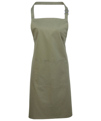 12 x Popular Bib Aprons with Pocket + Free Logo - Sage One size - Customisable Bundle