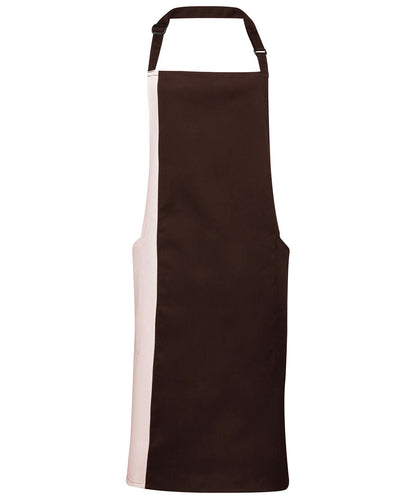 Premier Contrast bib apron PR162 - - Customisable Apron