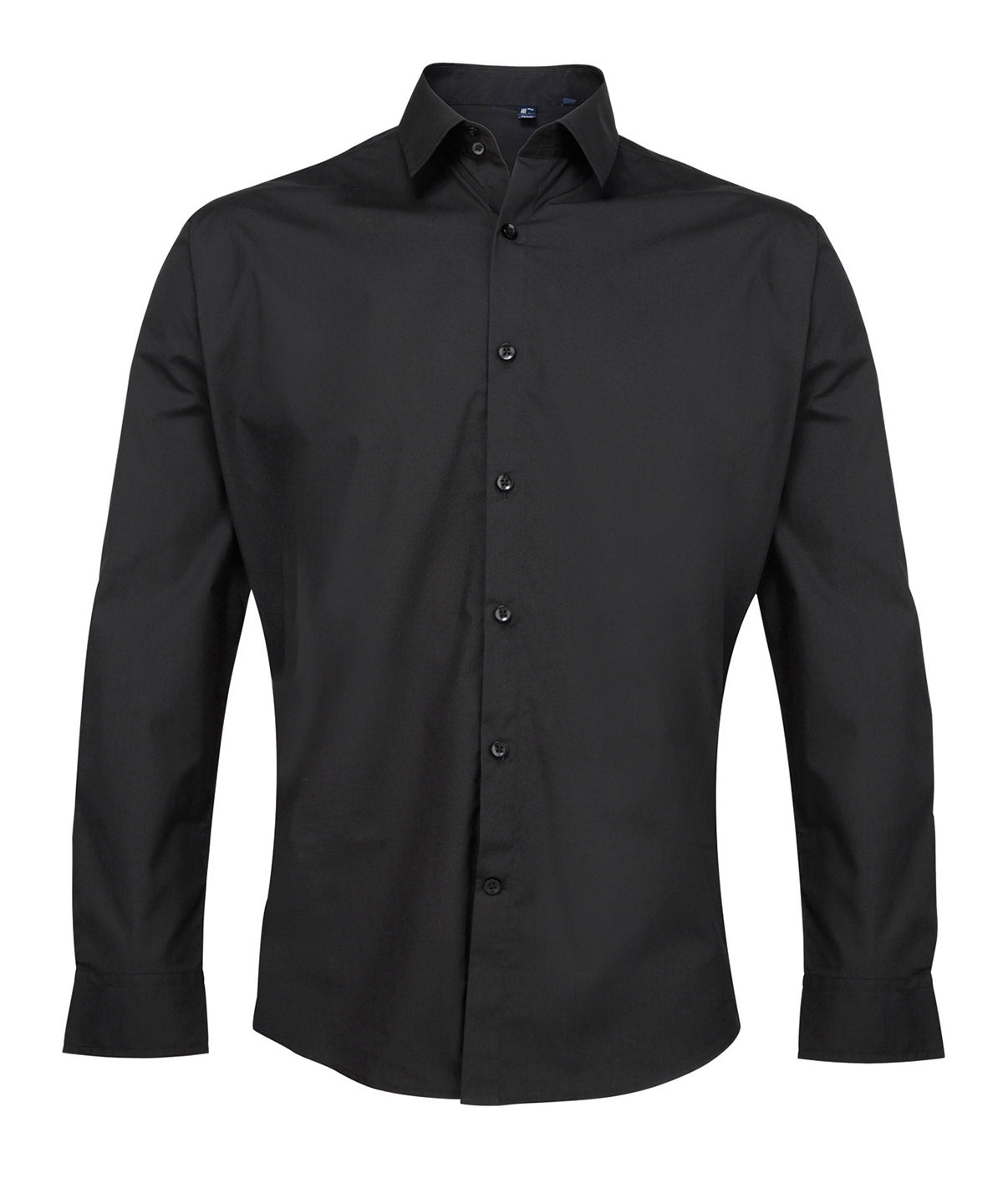 Supreme poplin long sleeve shirt - PR207 - Black - Customisable Shirts