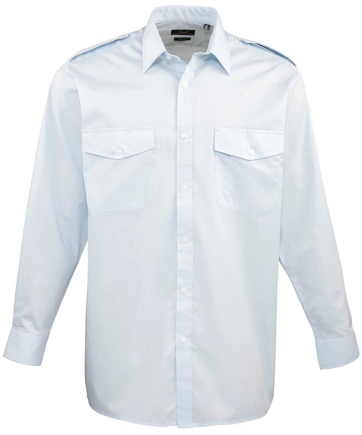 Long sleeve pilot shirt - PR210 - Light Blue - Customisable Shirts
