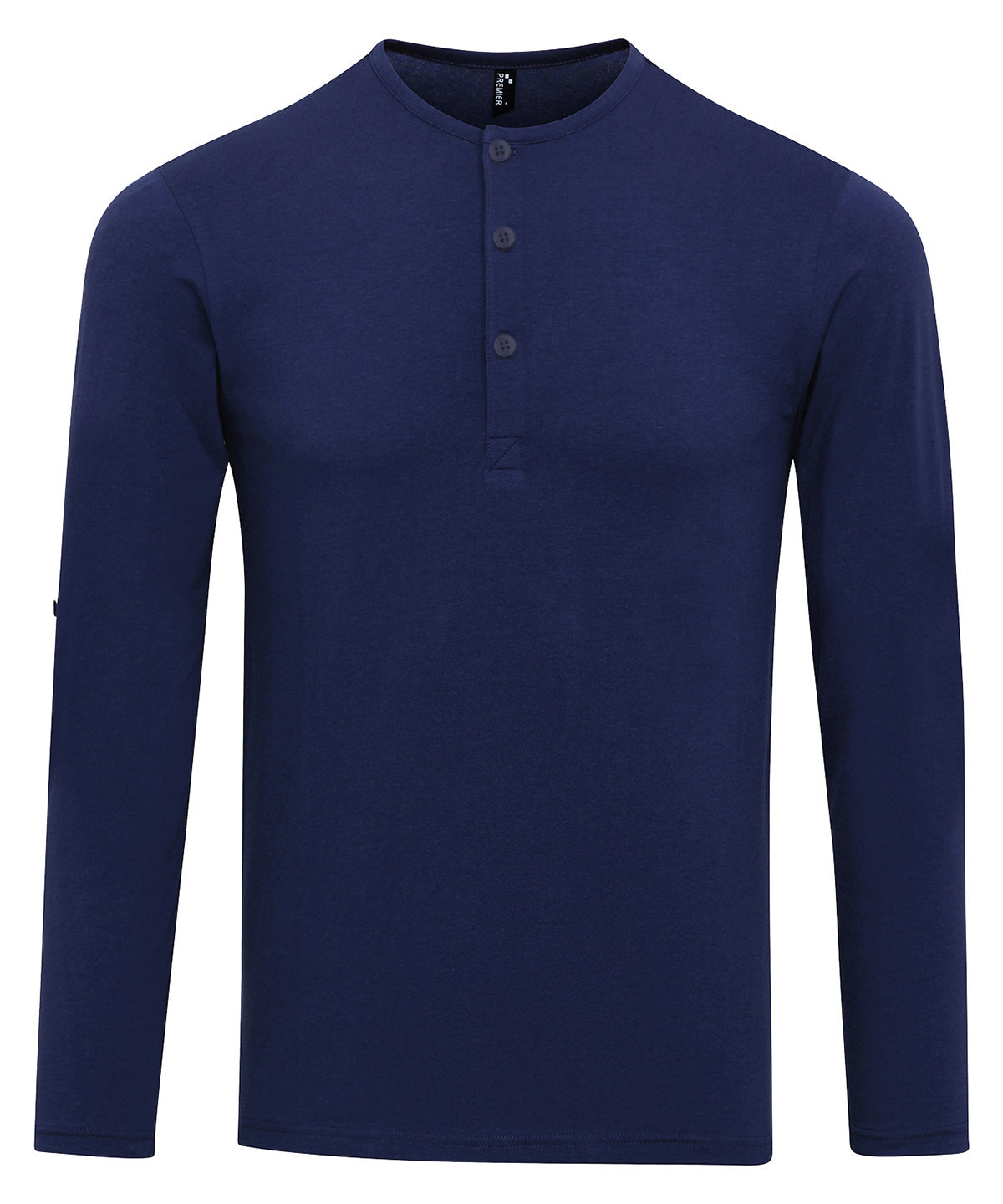 Long John roll-sleeve tee - PR218 - Indigo - Customisable T-Shirts