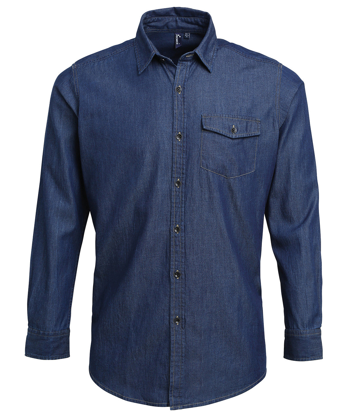Jeans stitch denim shirt - PR222 - Indigo Denim - Customisable Shirts