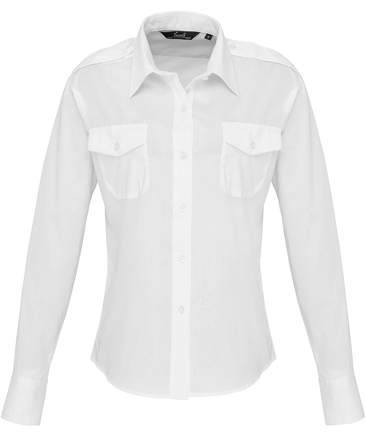 Women's long sleeve pilot shirt - PR310 - White - Customisable Blouses