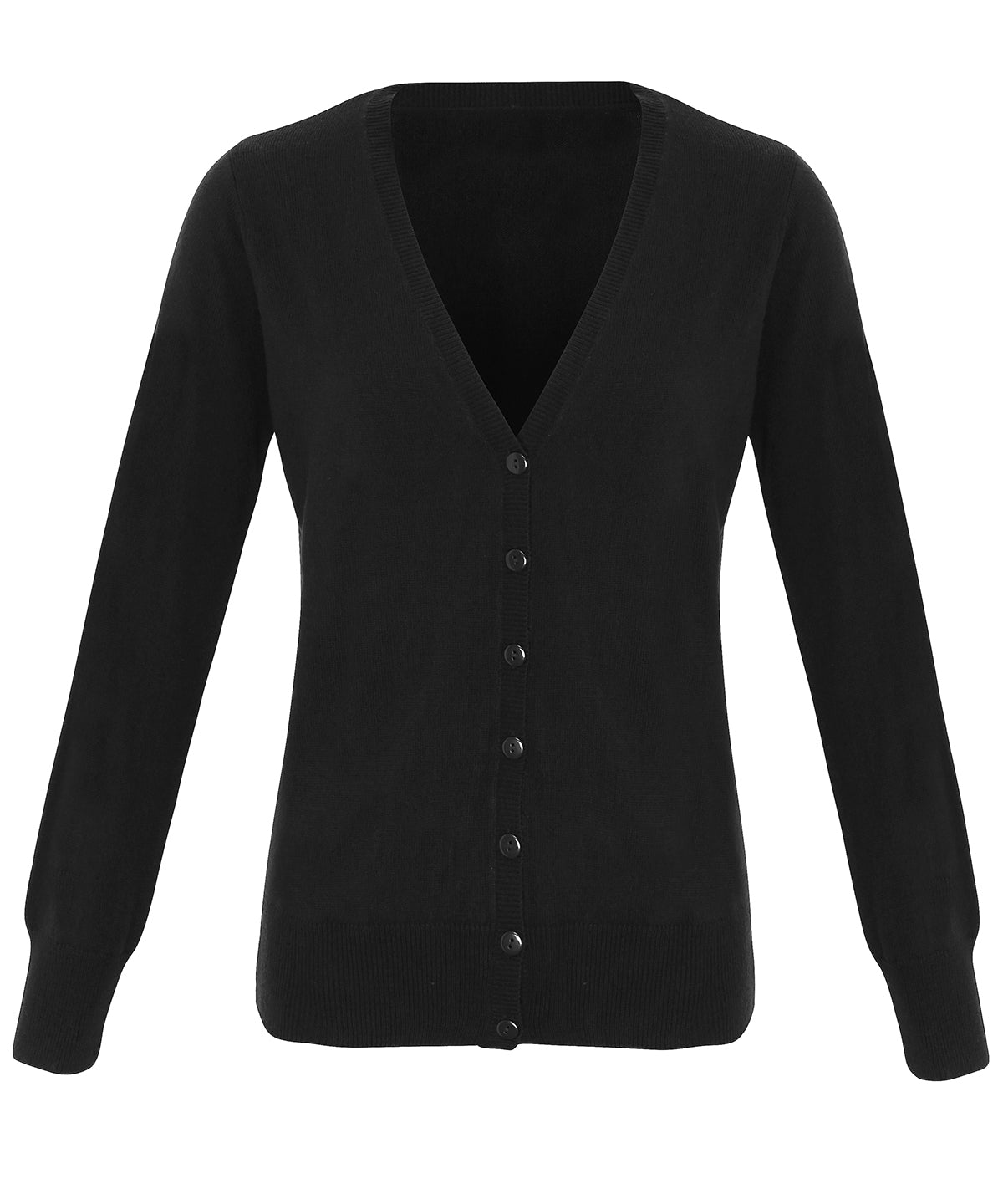 Women's 'essential' acrylic cardigan - PR402 - Black - Customisable Cardigans