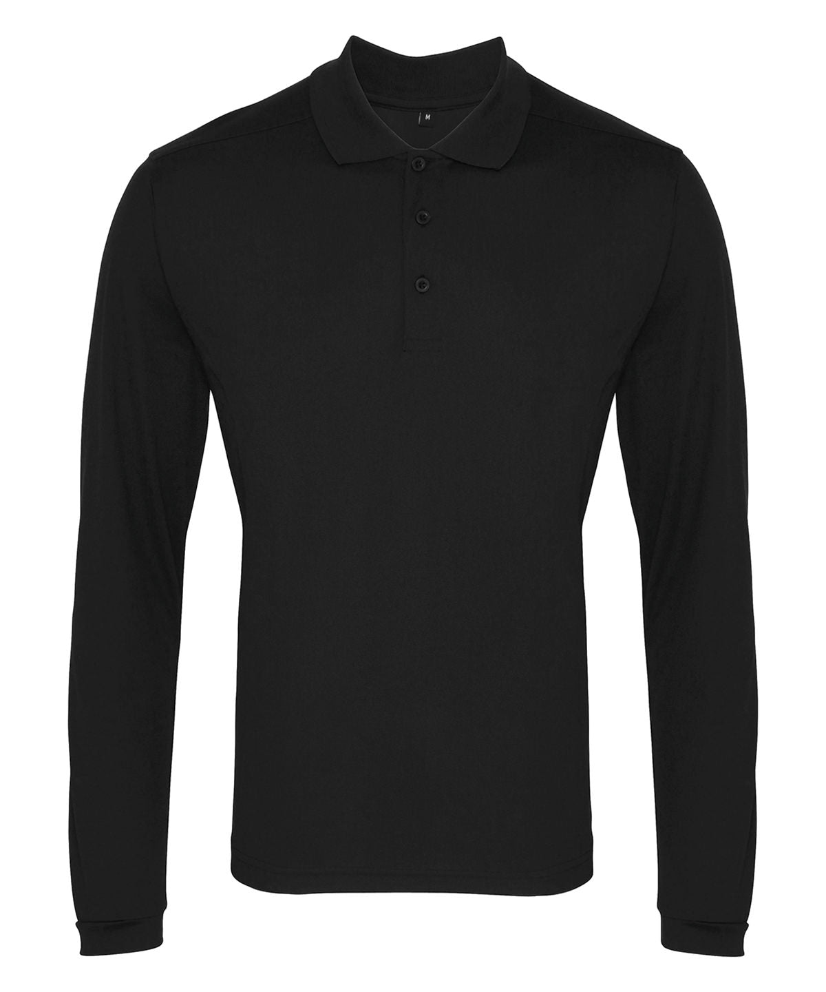 Long sleeve Coolchecker® piqué polo - PR617 - Black - Customisable Polos