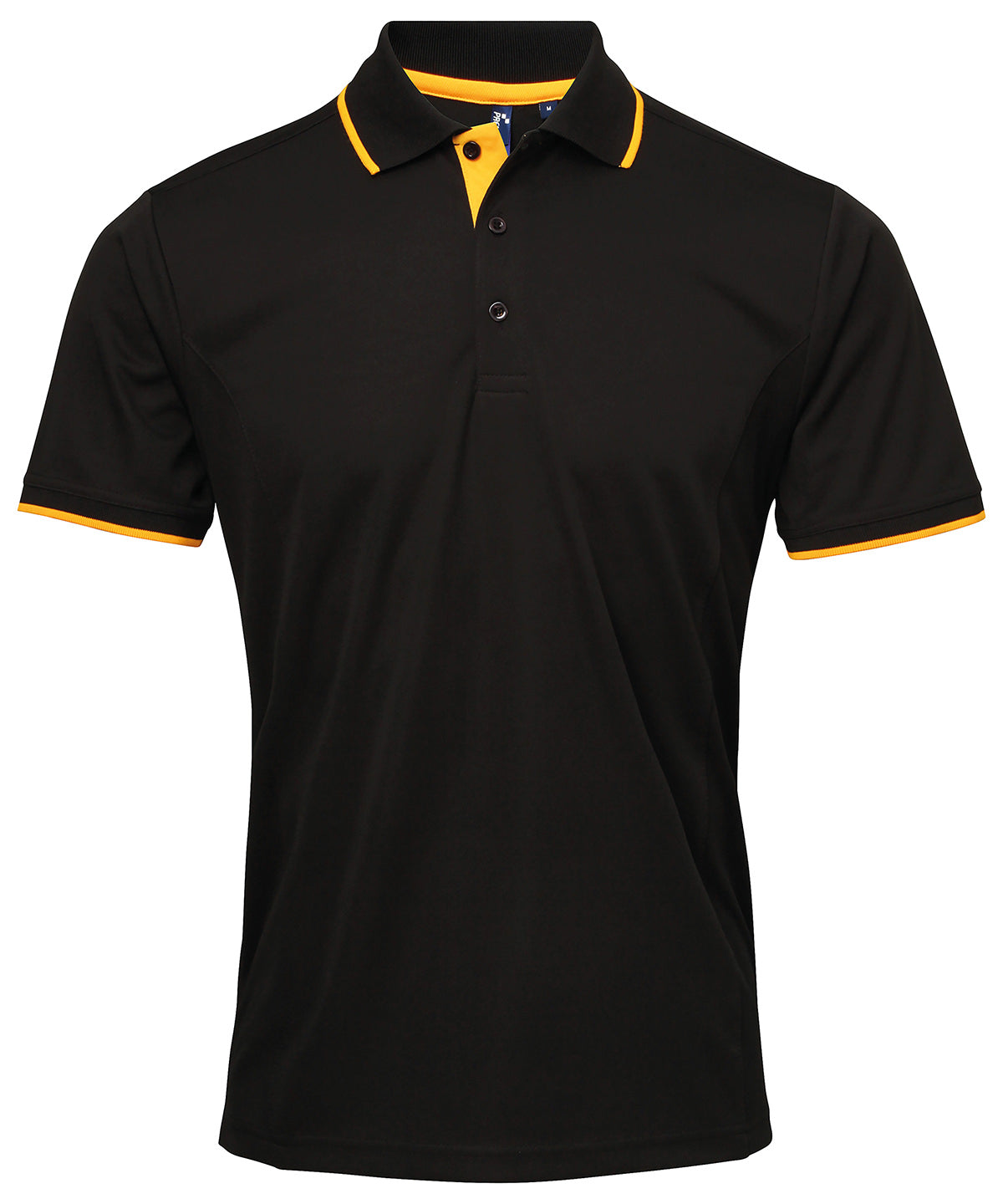 Contrast Coolchecker® polo - PR618 - Black Sunflower - Customisable Polos