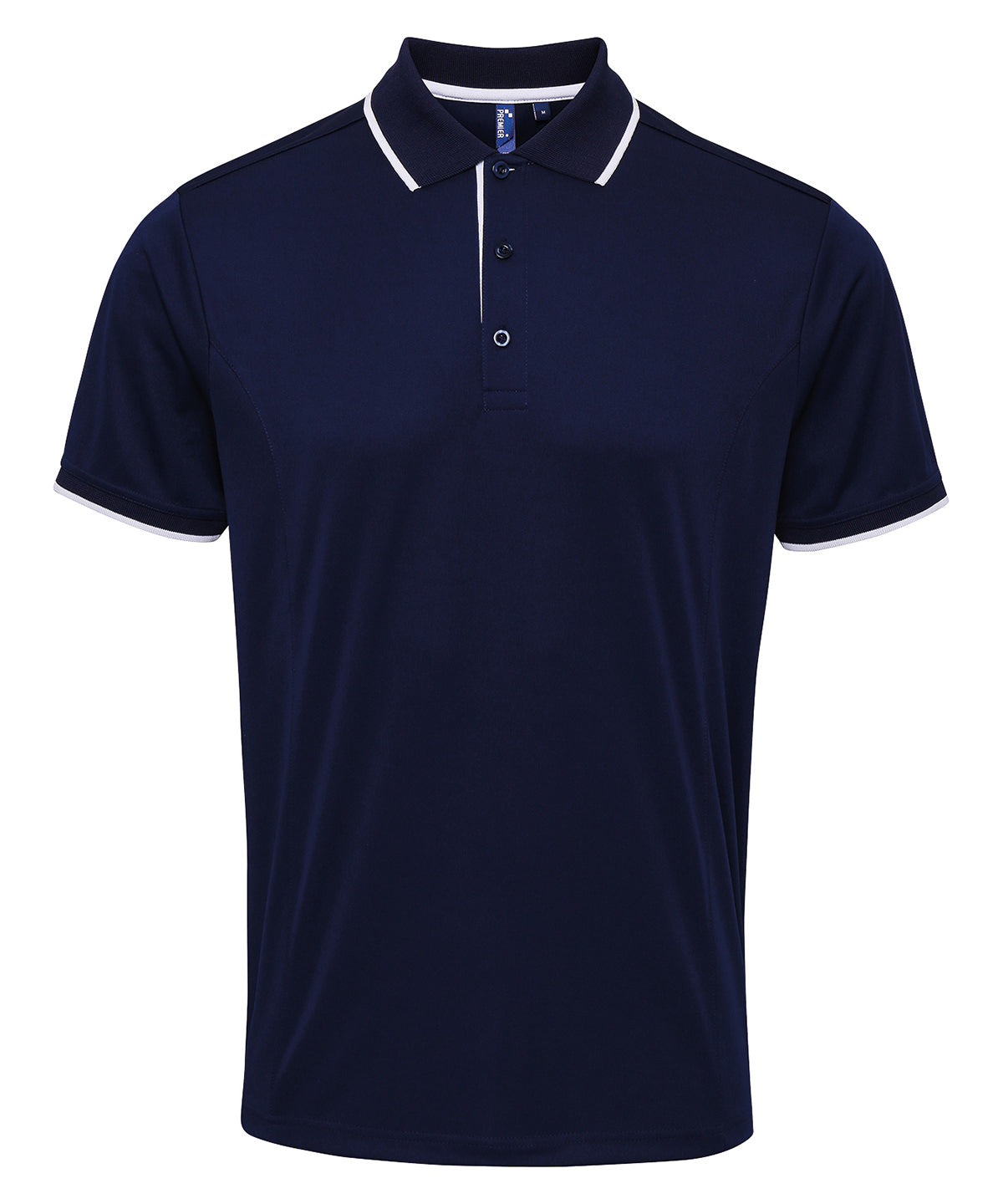Contrast Coolchecker® polo - PR618 - Navy White - Customisable Polos