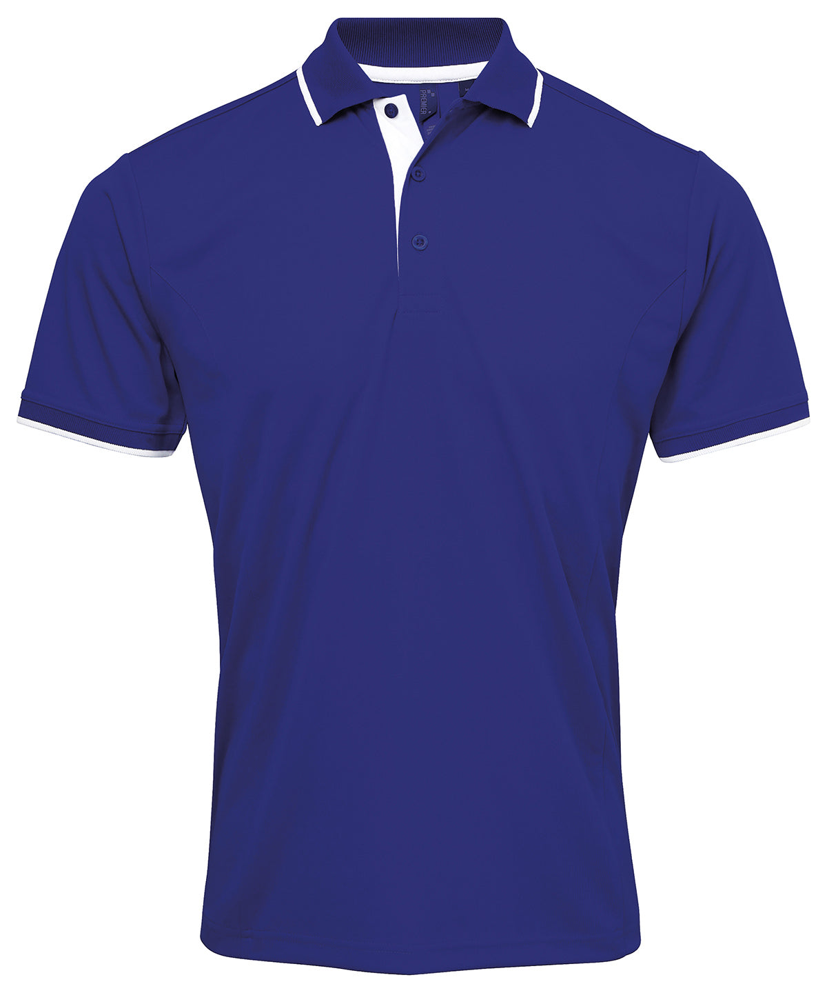 Contrast Coolchecker® polo - PR618 - Royal White - Customisable Polos