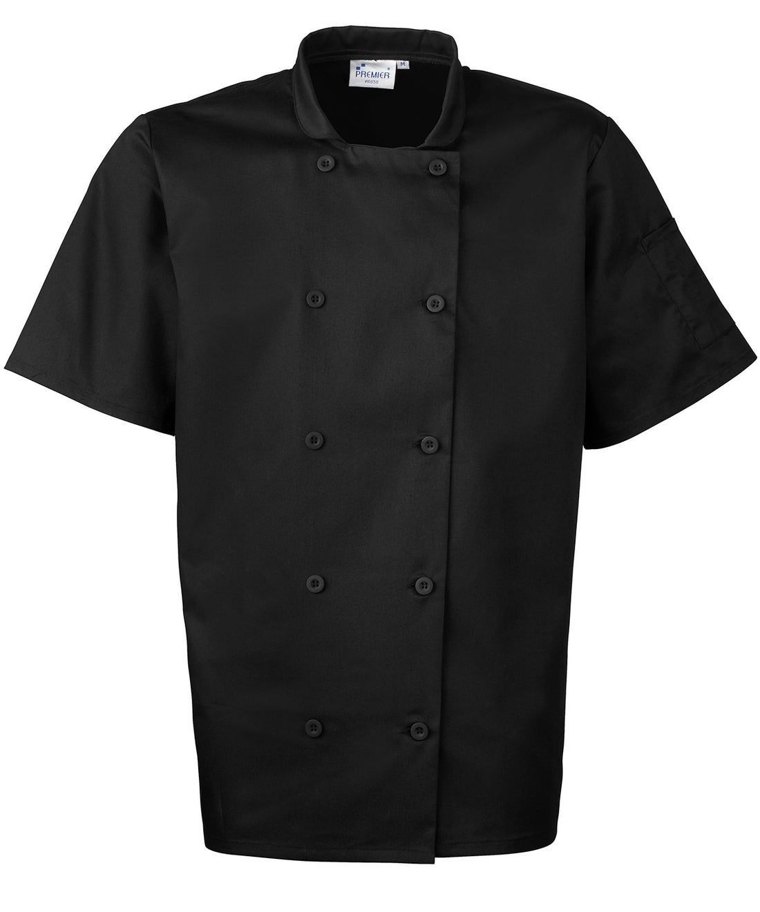 Short sleeve chef’s jacket - PR656 - Black - Customisable Chef Jackets