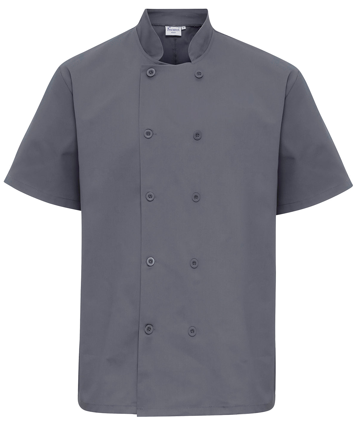 Short sleeve chef’s jacket - PR656 - Steel - Customisable Chef Jackets