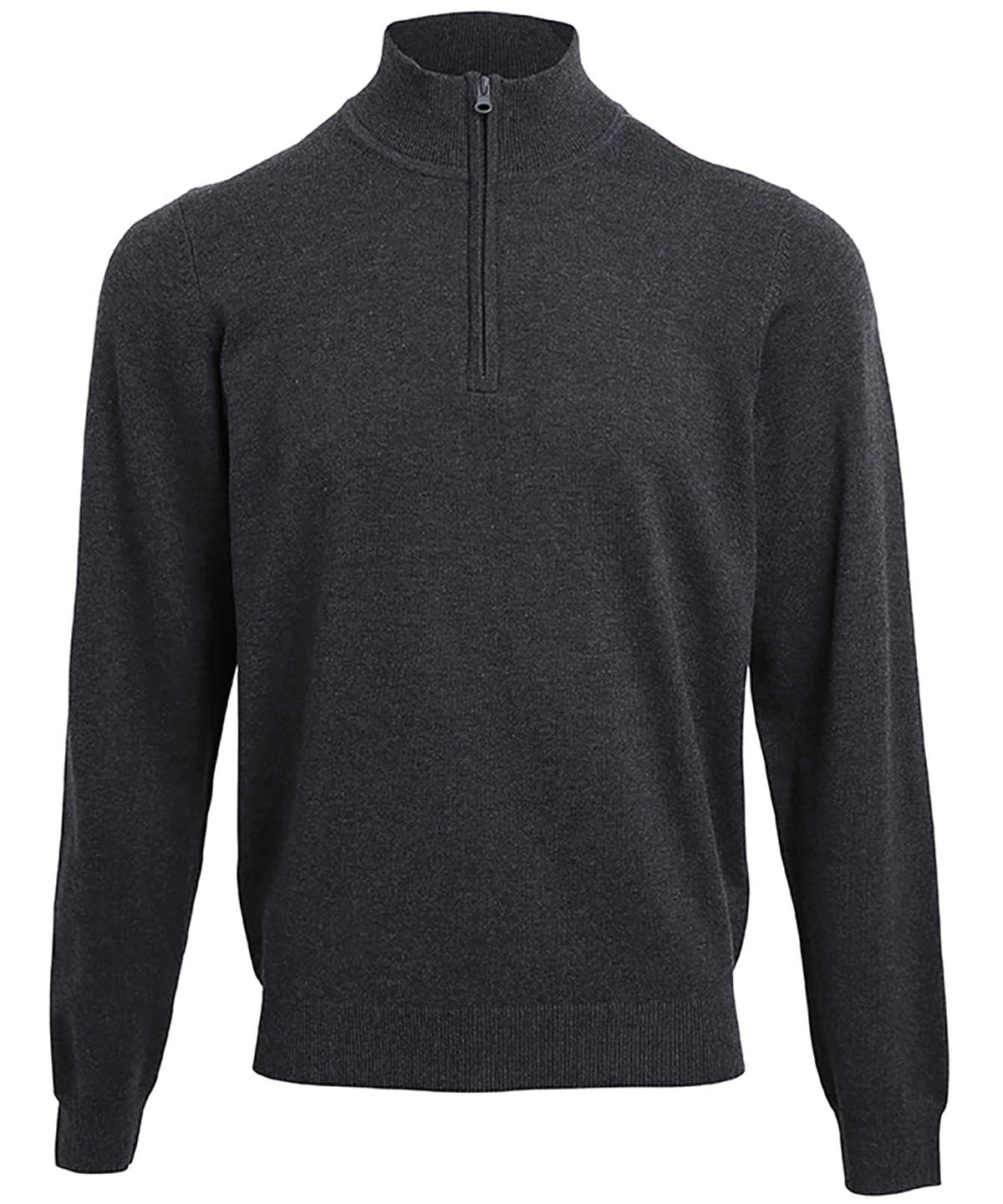 ¼ zip knitted sweater - PR695 - Charcoal - Customisable Knitted Jumpers
