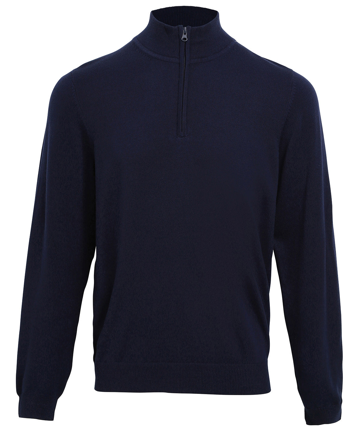 ¼ zip knitted sweater - PR695 - Navy - Customisable Knitted Jumpers