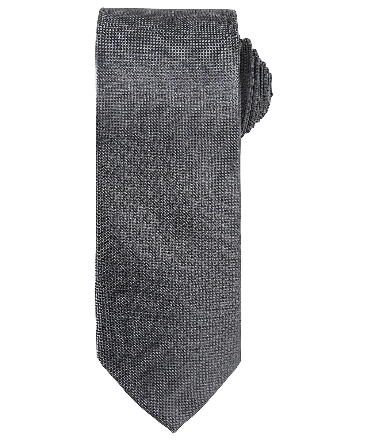 Micro waffle tie - PR780 - Dark Grey One size - Customisable Ties