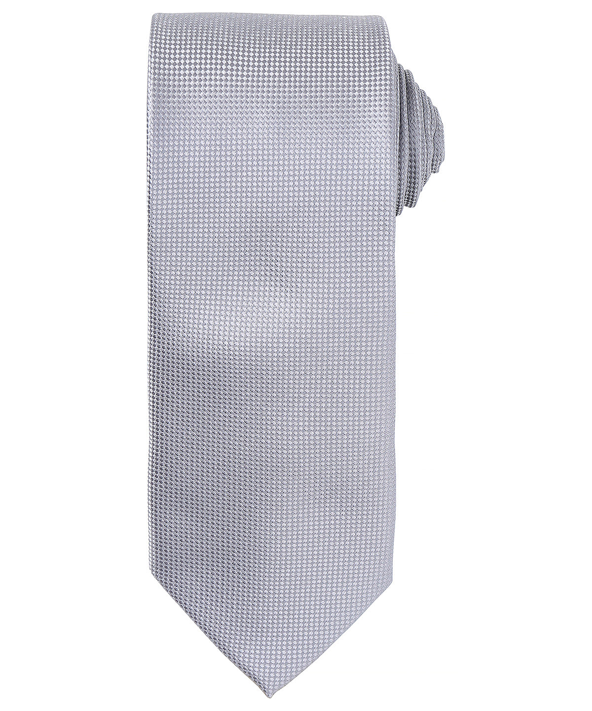 Micro waffle tie - PR780 - Silver One size - Customisable Ties