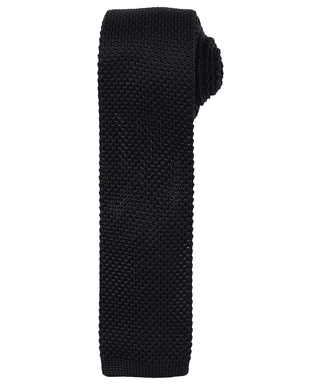 Slim knitted tie - PR789 - Black One size - Customisable Ties