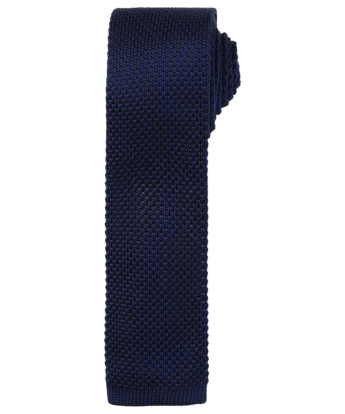 Slim knitted tie - PR789 - Navy One size - Customisable Ties