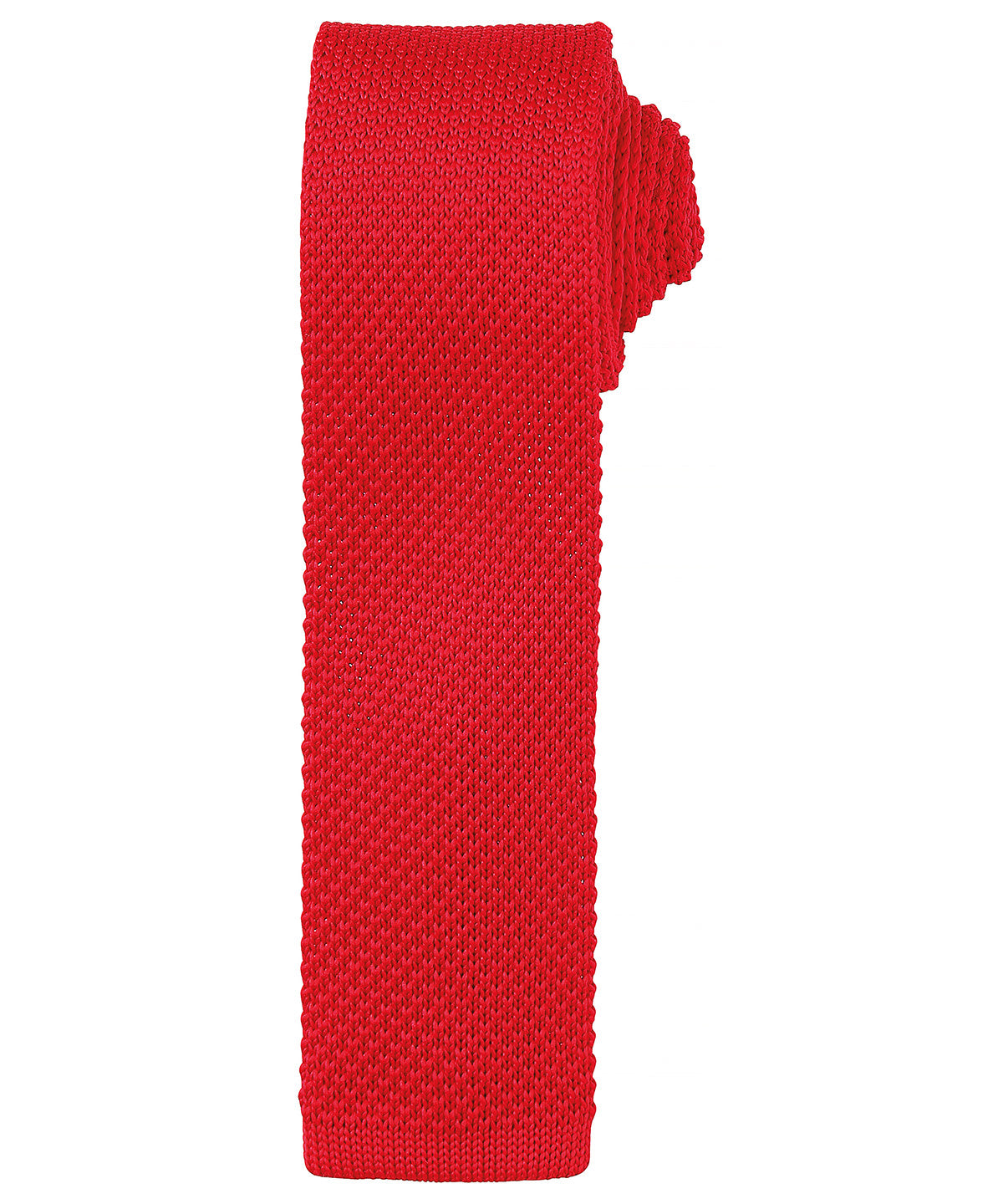 Slim knitted tie - PR789 - Red One size - Customisable Ties