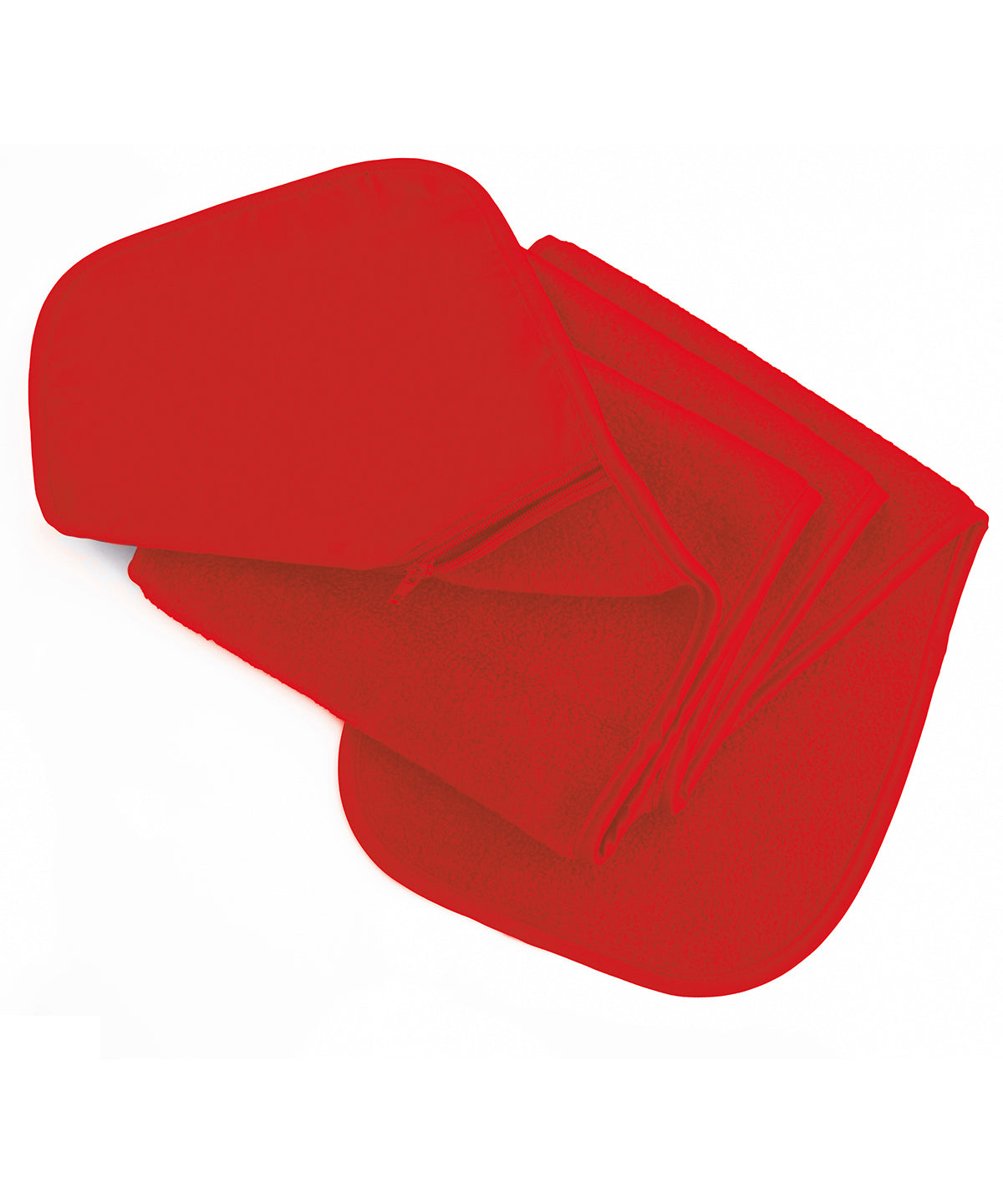 Polartherm™ fleece scarf with zip pocket - R100A - Red One size - Customisable Scarves
