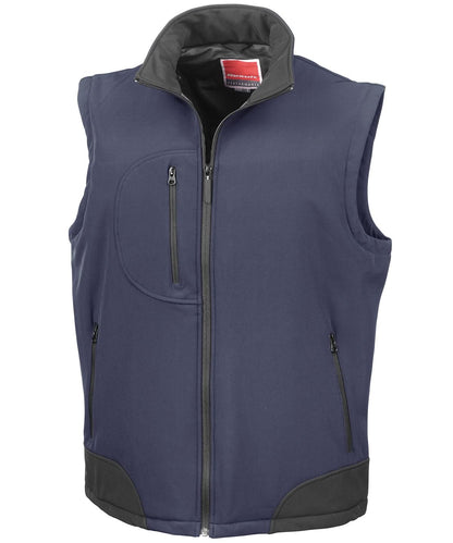 Result Softshell bodywarmer R123A - Navy Black - Customisable Bodywarmers