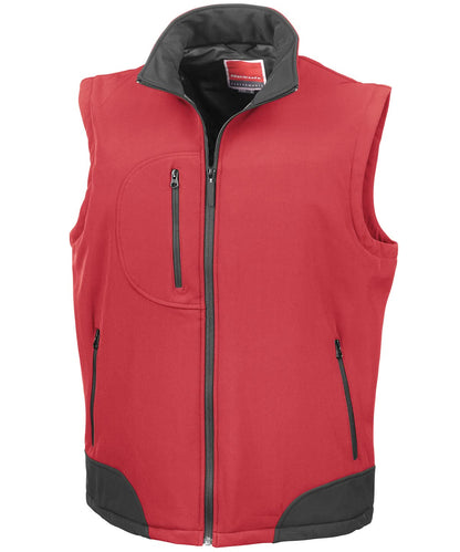 Result Softshell bodywarmer R123A - Red Black - Customisable Bodywarmers