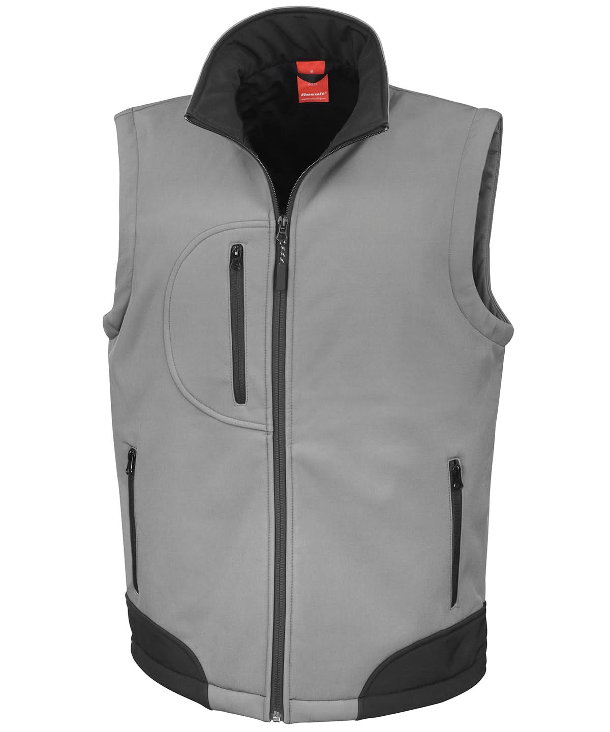 Result Softshell bodywarmer R123A - WG Grey Black - Customisable Bodywarmers