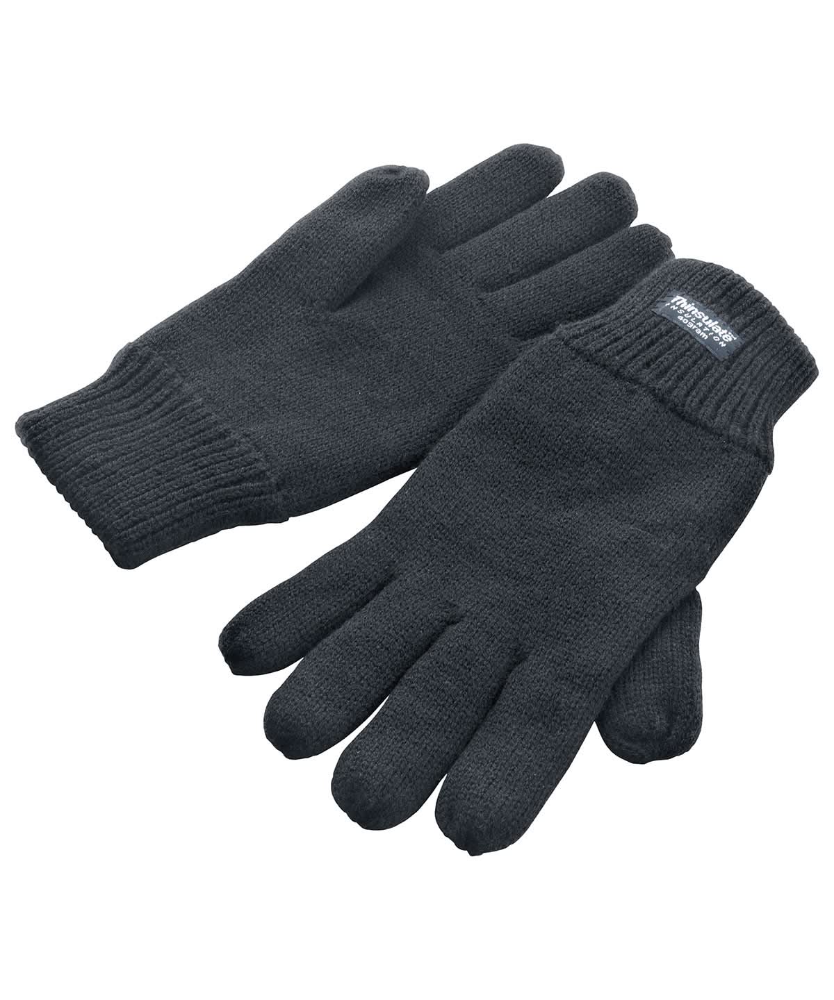 Result Winter Essentials Classic fully lined Thinsulate gloves R147X - Charcoal - Customisable Gloves
