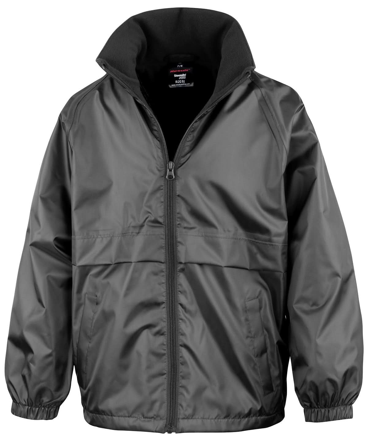 Result Core Core junior microfleece lined jacket R203J - Black - Customisable Jacket