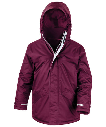 Result Core Core junior winter parka R207J - Burgundy - Customisable Jacket