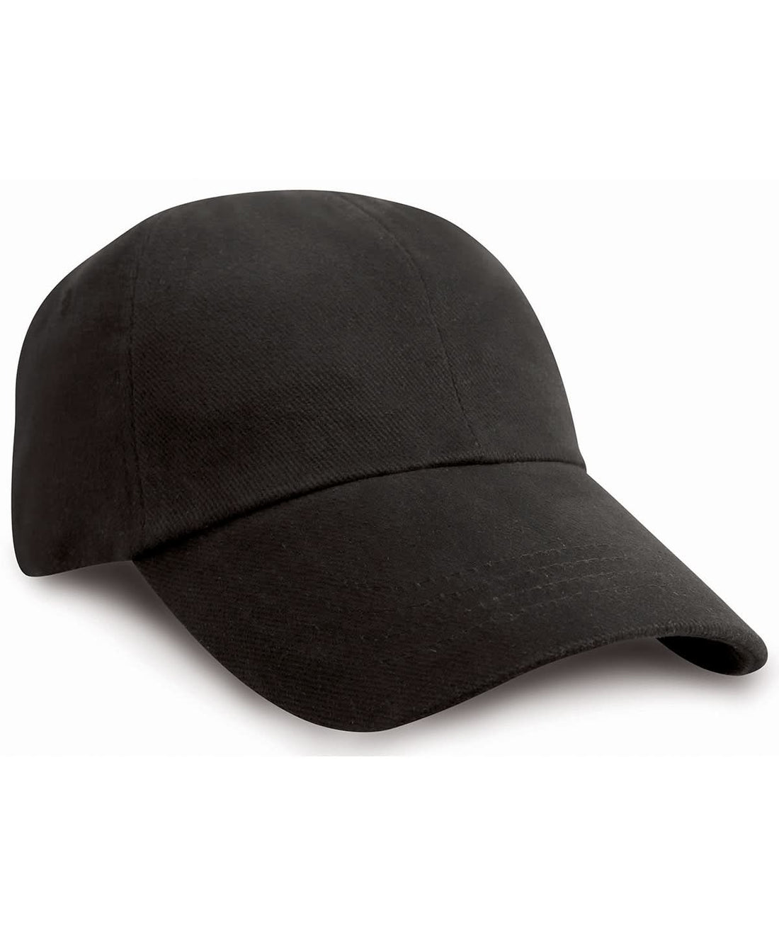 Result Headwear Low profile heavy brushed cotton cap RC24X - Black One size - Customisable Caps