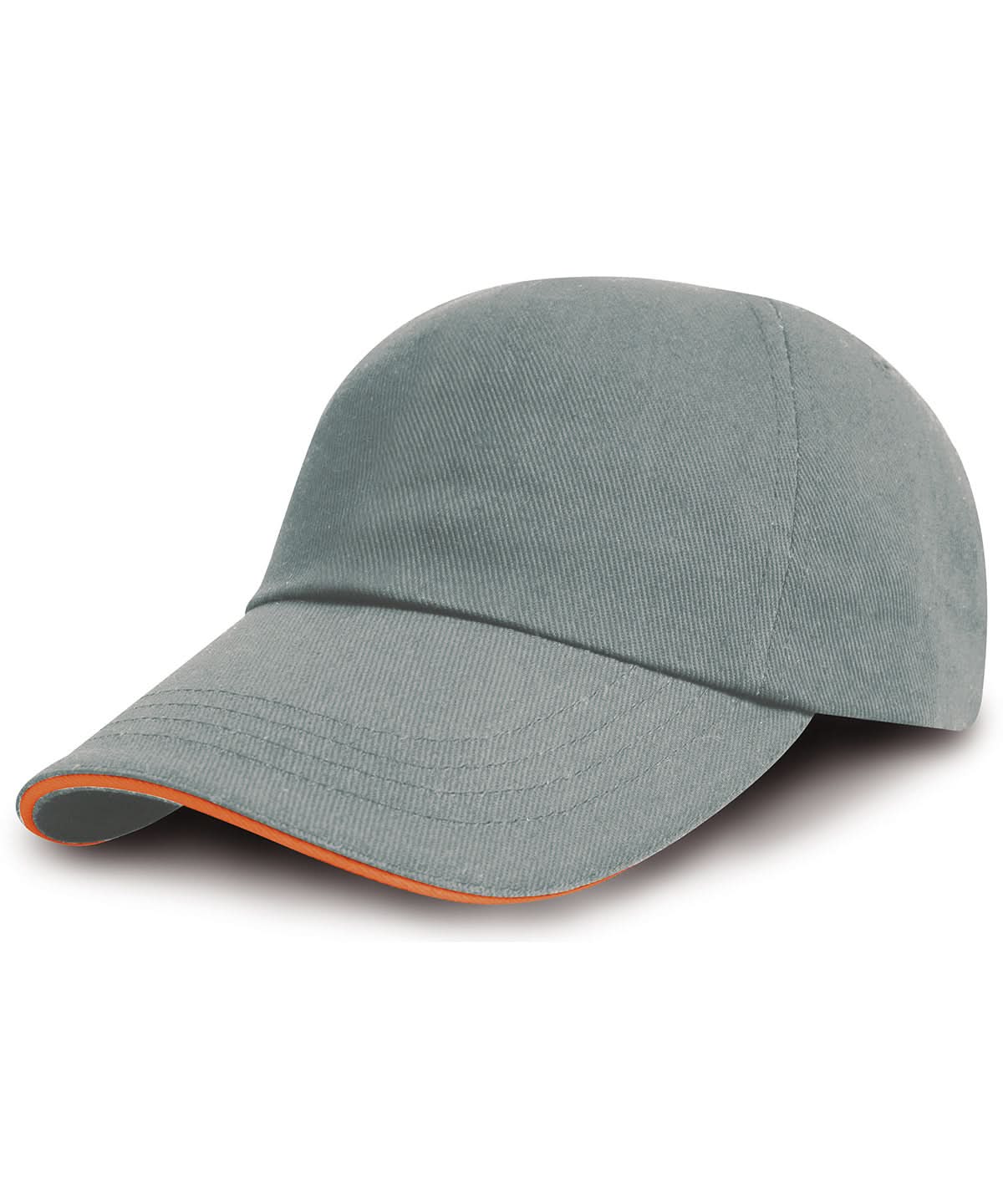 Result Headwear Brushed coton printersembroiderers cap with sandwich peak RC50X - Heather Amber One size - Customisable Caps