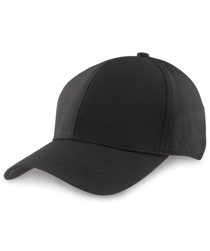 Result Headwear Tech performance softshell cap RC73X - Black One size - Customisable Caps