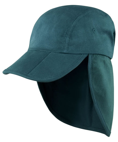 Result Headwear Fold up legionnaires cap RC76X - Bottle Green One size - Customisable Caps