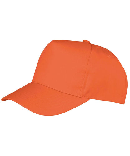 Result Headwear Boston junior 6535 polycotton cap RC84J - Orange One size - Customisable Caps