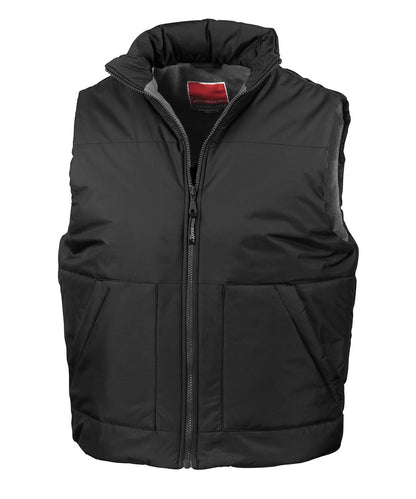 Result Fleece lined bodywarmer RE44A - Black - Customisable Bodywarmers