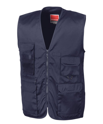 Result Workguard Adventure safari waistcoat RE45A - Midnight Navy - Customisable Bodywarmers