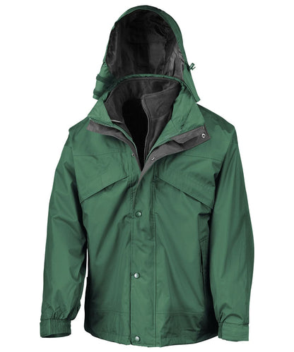 Result 3 in 1 zip and clip jacket RE68A - Bottle Black - Customisable Jacket