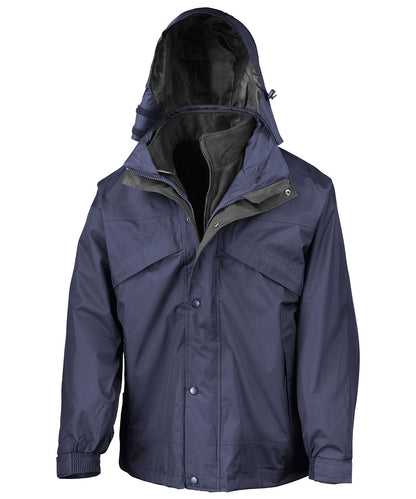 Result 3 in 1 zip and clip jacket RE68A - Navy Black - Customisable Jacket