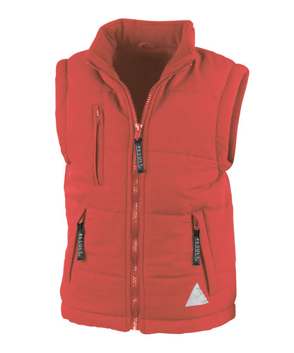 Result Junior ultra padded bodywarmer RE88J - Red - Customisable Bodywarmers