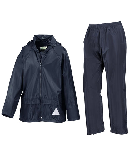 Result Junior waterproof jacket and trouser set RE95J - Navy - Customisable Jacket