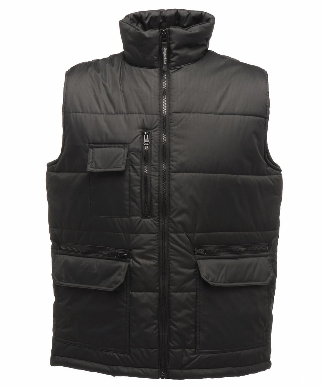 Regatta Professional Steller multi zip bodywarmer RG074 - Black - Customisable Bodywarmers